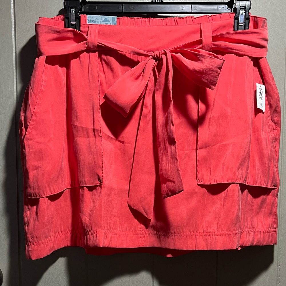 Old Navy Tie Belt Soft Skirt Coral Women’s XL NWT